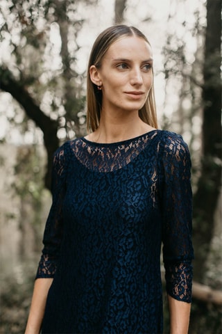 Lange Jurk Eugenia - Marineblauw