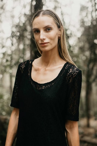 Rechte Jurk Carina - Zwart