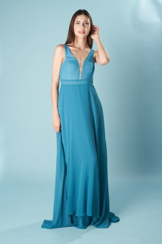 Lange Jurk Silicia - Turquoise