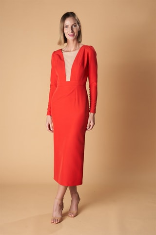 Nauwaansluitende Jurk Budapest - Rood