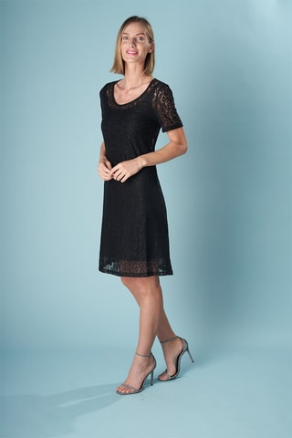 Rechte Jurk Anabel - Zwart