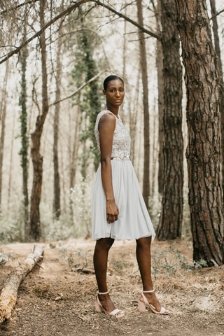 Mouwloze skaterjurk IRIA - Zilverkleurig