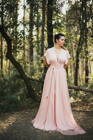 Lange Rok Hoge Taille - Roze 