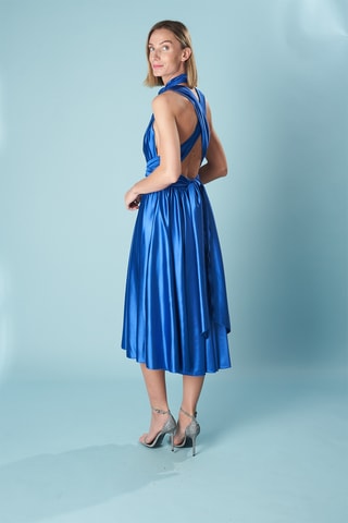 Mouwloze midi-jurk - Blauw