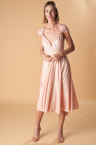 Midi-jurk - Zachtroze