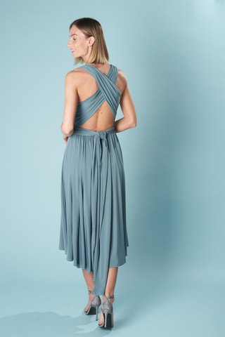 Mouwloze midi-jurk - Blauwgrijs