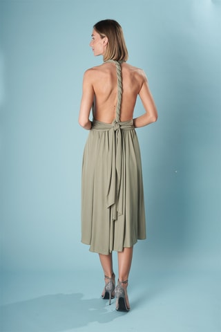 Mouwloze midi-jurk - Kaki