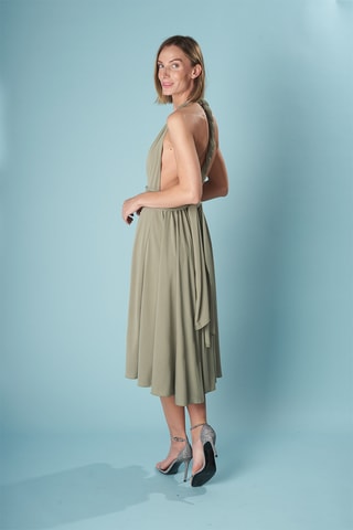 Mouwloze midi-jurk - Kaki