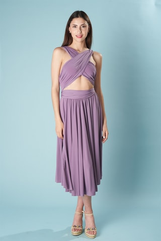 Mouwloze midi-jurk - Lilapaars