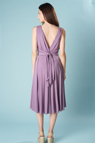 Mouwloze midi-jurk - Lilapaars