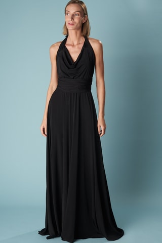 Lange mouwloze jurk - Zwart