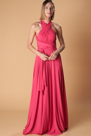 Abito lungo senza maniche - Rosa