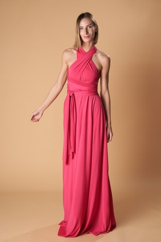 Abito lungo senza maniche - Rosa
