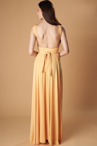 Abito lungo senza maniche - Giallo