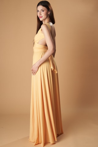 Abito lungo senza maniche - Giallo