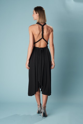 Abito midi senza maniche - Nero