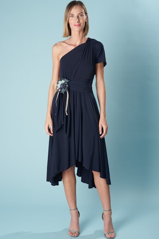 Asymmetrische Jurk - Marineblauw