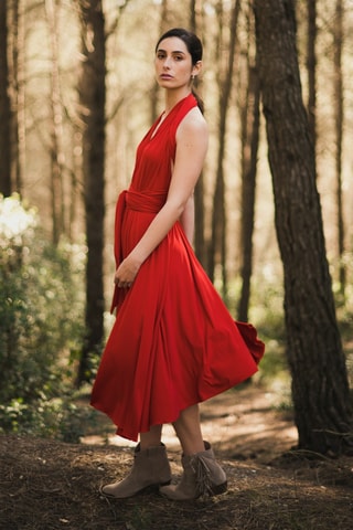 Mouwloze Skaterjurk - Rood