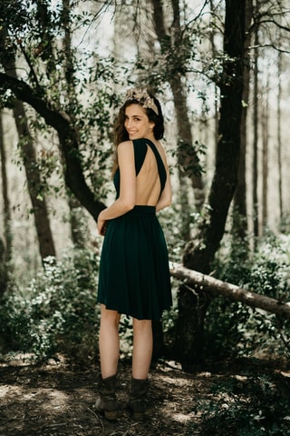 Mouwloze Skaterjurk - Donkergroen