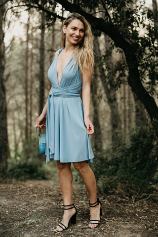 Mouwloze Skaterjurk - Lichtblauw