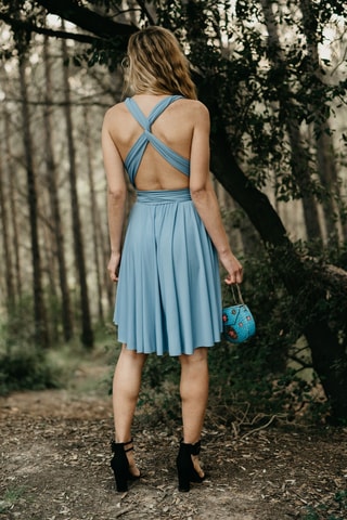 Mouwloze Skaterjurk - Lichtblauw