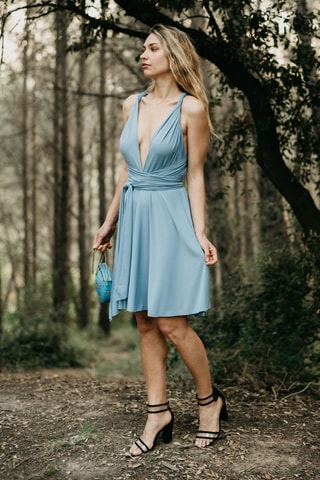 Mouwloze Skaterjurk - Lichtblauw