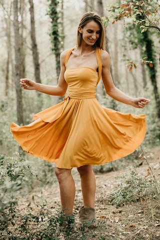 Mouwloze Skaterjurk - Geel