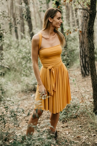Mouwloze Skaterjurk - Geel