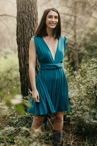 Mouwloze Skaterjurk - Pauwblauw