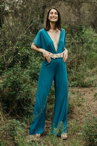 Jumpsuit - Pauwblauw