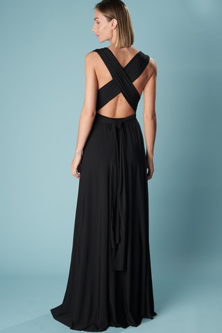 Abito lungo senza maniche - Nero