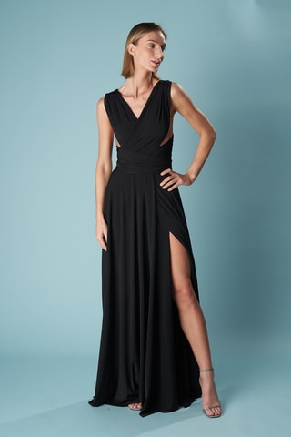 Abito lungo senza maniche - Nero