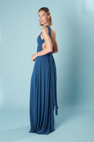 Abito lungo senza maniche - Blu