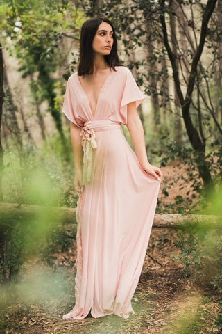 Lange Jurk - Zachtroze