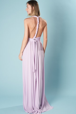Lange mouwloze jurk - Lilapaars