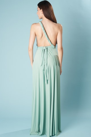 Abito lungo senza maniche - Verde acqua