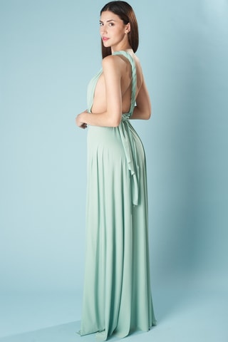 Abito lungo senza maniche - Verde acqua