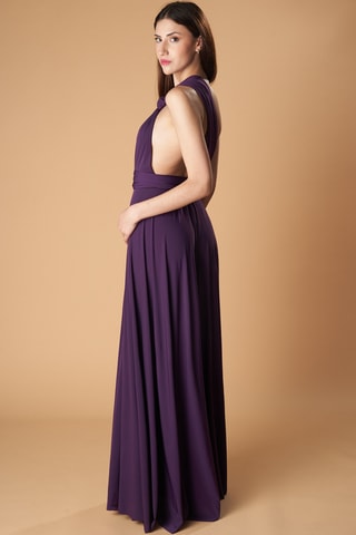 Abito lungo senza maniche - Viola