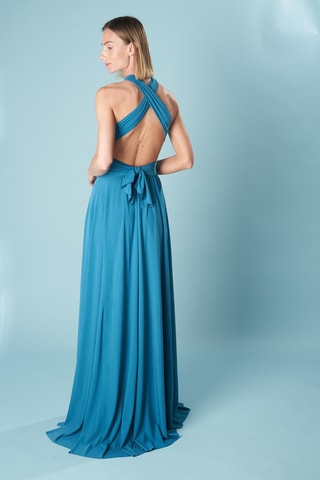 Abito lungo senza maniche - Petrolio