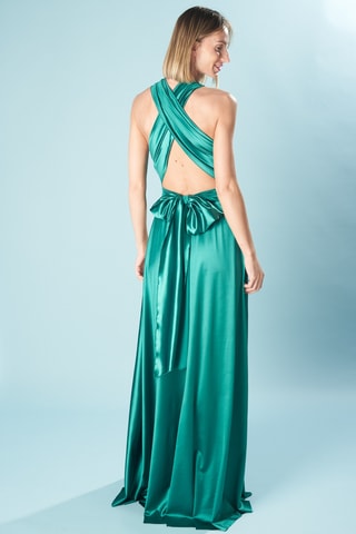 Abito lungo senza maniche - Verde smeraldo