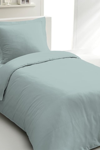 Parure de couette en percale de coton 80 fils/cm² La Partisane - Vert d'eau