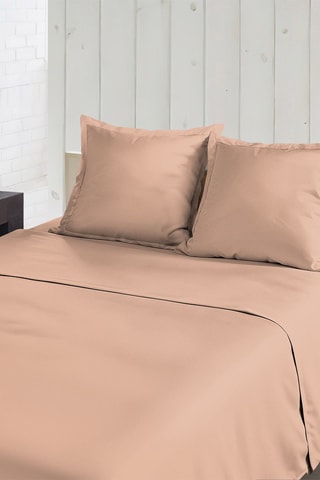 Lenzuolo sopra in percalle di cotone 80 fili/cm² La Beguine - Rosa