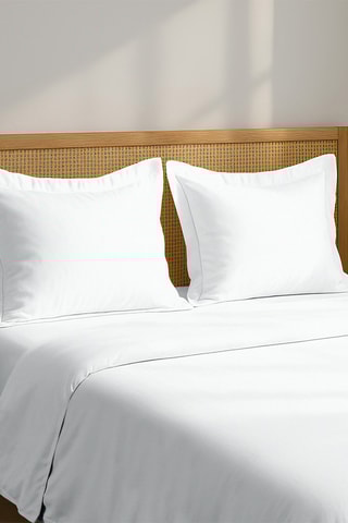 Lenzuolo sopra in percalle di cotone 80 fili/cm² La Beguine - Bianco