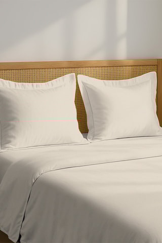 Lenzuolo sopra in percalle di cotone 80 fili/cm² La Beguine - Beige