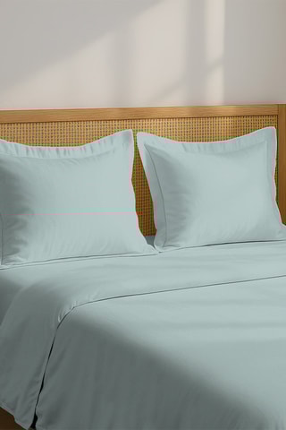 Lenzuolo sopra in percalle di cotone 80 fili/cm² La Beguine - Verde acqua