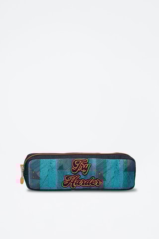 Trousse - Turquoise et noir