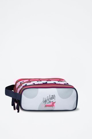 Trousse - Bleu marine et corail