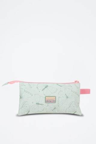 Trousse - Vert clair et rose poudré