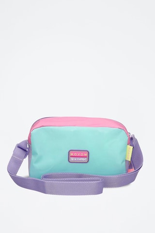Sac bandoulière - Turquoise et rose