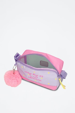 Sac bandoulière - Turquoise et rose